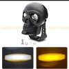 Hjg Skull metal Body Headlight Yellow white 30watt