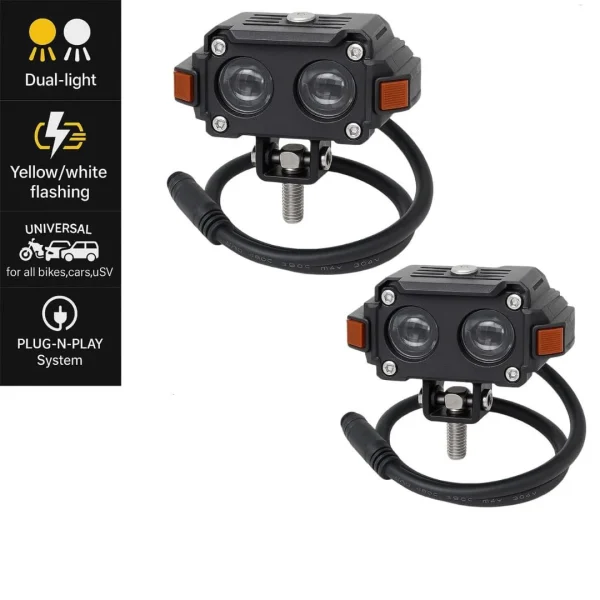 LiuHJG Hazzard series Dual Lens Fog Light 2pcs Universal Fit